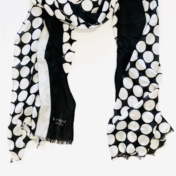 Kate Spade Dancefloor Oblong Polka Dot Scarf NWT - Picture 4 of 8